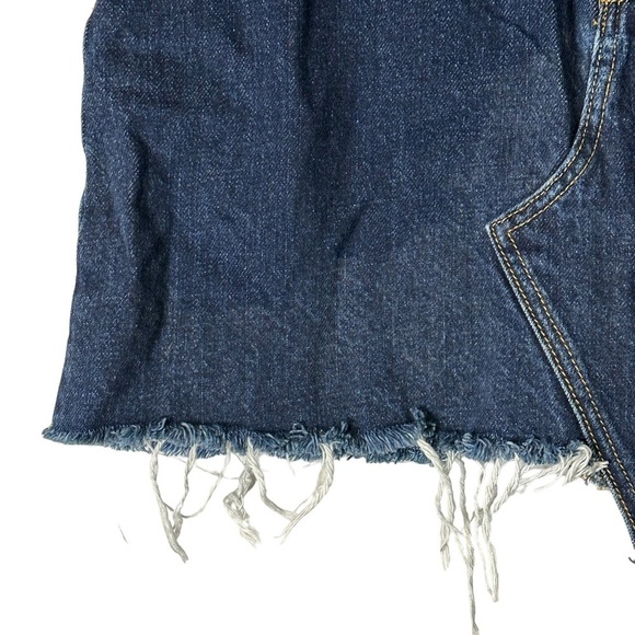 Urban Outfitters BDG Denim Rinse Asymmetrical Mini Skirt Raw Hem Medium OB718149 - Picture 4 of 12